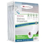 Guardmax Jersey Knitted King Zippered Mattress Encasement with Deep Pockets - Waterproof & Bed Bug Proof Mattress Protector - Comfortable, Soft, and Noiseless Zippered Bedding - (78 x 80 x 15)