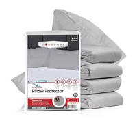 Guardmax Jersey Knitted Pillow Protector with Zipper King Size - 4 Pack - 100% Waterproof, Bed Bug Proof, Dust Mite Proof, & Hypoallergenic Pillow Covers - Premium Zippered Pillow Cases. (20 X 36)