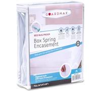 Guardmax Premium Box Spring Cover - Full Size Waterproof and Bed Bug Proof Zippered Box Spring Encasement - 6 Side Absorbent Boxspring Protects Against Bed Bugs, Dust Mites, Dirt, Spills, and Stains.