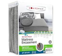 Guardmax Terry Cotton Zippered Mattress Encasement - Queen Size - 100% Waterproof and Bed Bug Proof Mattress Protector - Absorbent Six-Sided Mattress Cover (Terry Cotton, RV (48 X 75))