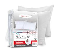 Guardmax Waterproof Pillow Protectors Standard Bed Bug Proof | Hypoallergenic Zippered Encasement Covers | Set of 4 Standard Size (20"x26")
