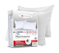 Guardmax Waterproof Pillow Protectors Zippered Covers Bed Bug Proof - Breathable Hypoallergenic Encasement Allergy Relief Dust Mite Control Non Noisy (Queen Size 20x30 Inches - 4 Pack)