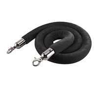 guardrail rope, Barrier Ropes with Stainless Steel Hooks, New Queue Divider Crowd Control Stanchion Rope, for Hotel Celebration Restaurants/(Black,Length 3M/9.8Ft/118In)