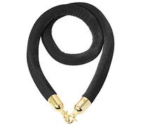guardrail rope, Industrial Stanchion Rope Cotton Core, Hanging Safey Barrier Rope for Red Carpet Party Crowd Control,(Black,Length 3M/9.8Ft/118In)