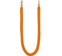 guardrail rope, Queue Barrier Ropes with Gold Hook, Stanchions Barrier Rope, for Queue Divider Crowd Control of Hotel Celebration/Opening Ceremony/(Orange,Length 3M/9.8Ft/118In)