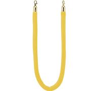guardrail rope, Queue Barrier Ropes with Gold Hook, Stanchions Barrier Rope, for Queue Divider Crowd Control of Hotel Celebration/Opening Ceremony/(Yellow,Length 3M/9.8Ft/118In)