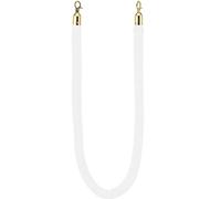 guardrail rope, Queue Barrier Ropes with Gold Hook, Stanchions Barrier Rope, for Queue Divider Crowd Control of Hotel Celebration/Opening Ceremony/(White,Length 3M/9.8Ft/118In)