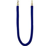 guardrail rope, Queue Barrier Ropes with Gold Hook, Stanchions Barrier Rope, for Queue Divider Crowd Control of Hotel Celebration/Opening Ceremony/(Blue,Length 3M/9.8Ft/118In)