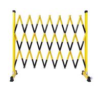 Guardrail with Casters, Easy Assembly, Retractable Scissor for Road, Ga, & Driveway Safe