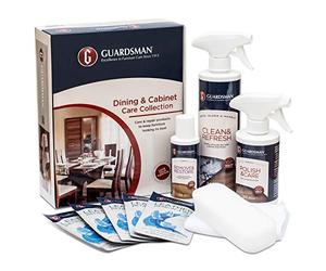 Guardsman Dining and Cabinet Care Collection to Clean, Restore & Polish Household Fabric & Furnitures,Premium Clean, Polish & Restorer Kit for Furnitures, Cabinets, Fabric & Leather Products