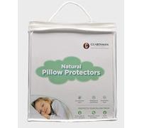 Guardsman Natural Pillow Protector 2 Pack Eco Friendly Waterproof Breathable Pillow Covers with Zip for Standard Size 50cm x 75 cm Pillows