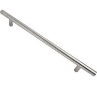 Guardsman T-Bar Door Pull Handle 25mm X 1000mm - Satin Stainless Steel, Straight Back-To-Back Fixing For Internal Doors