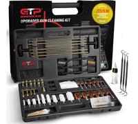 GuardTech Plus Universal Gun Cleaning Kit - Pro-Grade Handgun, Rifle & Shotgun Cleaner with Brass Jags, Rods, Brushes & Patches with .223/5.56 Cleaning Tools, Complete Cleaner for All Guns - Black