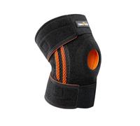 GUARVEX Knee Support Open Patella - 4 Strap Adjustable Knee Brace for Women & Men with Side Stabilizers & Patella Gel Pads, For Knee Pain Arthritis, Joint Pain, Meniscus Tear, Ligament Injuries