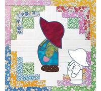 GUASDIE 12" Sunbonnet Sue Quilting Stencil, Crazy Fan Quilt Template Cutting Ruler Set, Acrylic Quilting Templates for Professional Tailors Apprentices DIY Quilting Sewing Crafts Embroidery,A