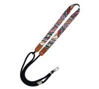 GUASDIE Boho Floral Cell Phone Lanyard for Women, Adjustable Wrist & Neck Strap with Universal Tether Tab, Anti-Lost Phone Strap for Most Phone Cases, Bohemian Vintage Phone Accessory,Black