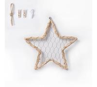 GUASDIE Grid Wall Panels, Stars Shape Wire Wall Grid for Photo Pictures Display, Wall Grid Decorative Panels for Living Room, Bedroom, Office, Study, Etc Decor with Clips and Hooks, Gifts,Black,S
