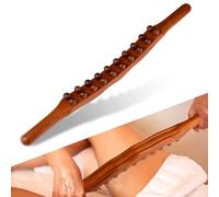 Guasha Wood Stick Massage Tool,20 Beads Wood Massage Roller Stick,Lymphatic Drainage Massager for Body Shaping,Gua Sha Tools for Back Leg