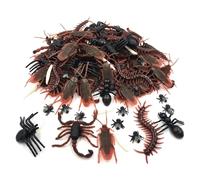GuassLee 150pcs Realistic Fake Bug Trick Toys - Insects Halloween Prank Toy Bugs Cockroaches Spiders Worms Centipedes Scorpions for April Fool's Day Prank Party Favours