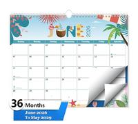 GuassLee Academic Wall Calendar 2026-2029, 36 Months Running from Jun. 2026 to May. 2029, 14" X 11" Paper Hanging Planner Wall with Thick Paper for Office Home Planning & Organizing
