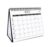 GuassLee Desk Calendar 2025, 2025-2026 12 Months Flip Desktop Calendar Planner Small Runs From Jul 2025 to Jun 2026 with To-Do List & Notes For Home School Office Organizing, 7.5" x 6.8", Black White