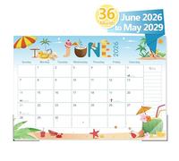 Guasslee Desk Calendar 2026-2029,36 Months Calendar Runs from 2026 Jun. to 2029 May, 17"x11.5" Monthly Desktop/Wall Planner with Thick Paper and Notes for Home School & Office