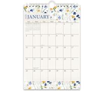 Guasslee Wall Calendar 2025-2026, 18-Month Mini Wall Calendar Vertical From 2025 Jul - 2026 Dec, 6" x 9" Monthly Planner With Aesthetic Floral Design Spiral Bound For Home School Office Planning