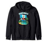 Guatemala Chapin Atitlan Tikal Volcan Quetzal Maya Retro 502 Zip Hoodie