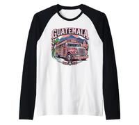 Guatemala Chapin Quetzal Antigua Chicken Bus Maya 502 Tikal Raglan Baseball Tee