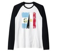 Guatemala Egypt Half Flag Guatemalan Egyptian Heritage Raglan Baseball Tee
