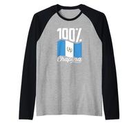 Guatemala Flag Guatemalan Pride 100% Chapina Raglan Baseball Tee