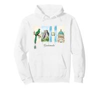 Guatemala National Heritage And Symbols Watercolor Pullover Hoodie