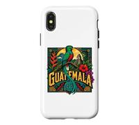 Guatemala Resplendent Quetzal, Pyramid, and Volcano Case for iPhone X/XS