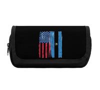 Guatemala U.S. Flag Cute Double Pencil Case Large Capacity Portable Pen Pouch with Zippered