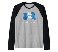 Guatemalan Flag Patriotic Men Women Kids Guatemala Raglan Baseball Tee