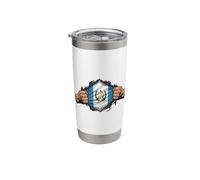 Guatemalan Pride Inside Ripped Chest Flag Stainless Steel Insulated Tumbler