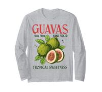 Guava Fruit Graphic Gift Summer Vibes Vintage Fruit Guava Long Sleeve T-Shirt