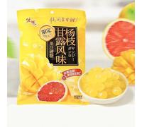 Guava Lime Candy,Green Tea Plum Sugar, Wedding Sweets, Dessert,Confectionery,Fruit & Chewy, Fruit Juice Hard Candy,Delicious Chinese Snack Gift (mango pomelo sago,290g(91pcs))
