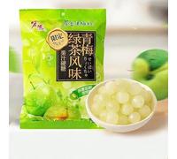 Guava Lime Candy,Green Tea Plum Sugar, Wedding Sweets, Dessert,Confectionery,Fruit & Chewy, Fruit Juice Hard Candy,Delicious Chinese Snack Gift (Green plum and green tea flavor,290g(91pcs))