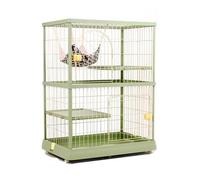 GUAWJRZDP 2/3 Tier Cat Cage, Cat Playpen, Large Cat Cage, Resin, Detachable, Large Space, Pet Playpen, Lockable Door, Small Animal Cage, Easy to Use(Green,2tier)