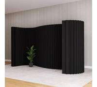 GUAWJRZDP Paper Partition, Paper Retractable Room Divider, Folding Papers Room Divider, Portable Creative Office Partition Wall, Black Modern Divided Space for Office(400x150cm/157.4x59in)