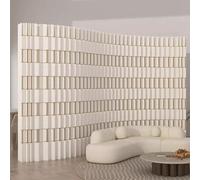 GUAWJRZDP Paper Retractable Room Divider, Folding Paper Room Divider, Freestanding Folding Privacy Screen, Modern White Decorative Rooms Partition(400x150cm/157.4x59in)