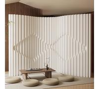 GUAWJRZDP Paper Room Divider, Folding Paper Room Divider, Papers Retractable Rooms Divider, Lightweight Freestanding Privacy Screen Partition Wall for Home or Office(400x150cm/157.4x59in)