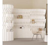 GUAWJRZDP Paper Room Divider, Folding Paper Room Divider, Papers Retractable Rooms Dividers, Freestanding Rooms Dividers, Portable Office Partition Wall(400x150cm/157.4x59in)