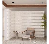 GUAWJRZDP Paper Room Divider, Folding Paper Room Divider, Papers Retractable Rooms Partition, Portable Privacy Dividers Screens, White Decorative Rooms Partition(400x150cm/157.4x59in)