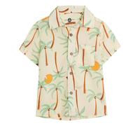 Guayabera Palm Short Sleeve Shirt Ivory 4 years