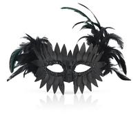 Guayma Raven Bird Masquerade Mask, Crow Feather Costume Halloween Cosplay