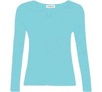 GUBA® Girls T Shirt Long Sleeve Top Kids Plain Basic Uniform T-Shirt Crew Neck Tee Size 2-13 Years