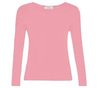 GUBA® Girls T Shirt Long Sleeve Top Kids Plain Basic Uniform T-Shirt Crew Neck Tee Size 2-13 Years