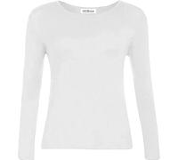 GUBA® Girls T Shirt Long Sleeve Top Kids Plain Basic Uniform T-Shirt Crew Neck Tee Size 2-13 Years